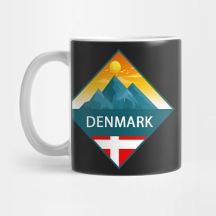 Denmark Mountain Sticker, Travel to Denmark Mug